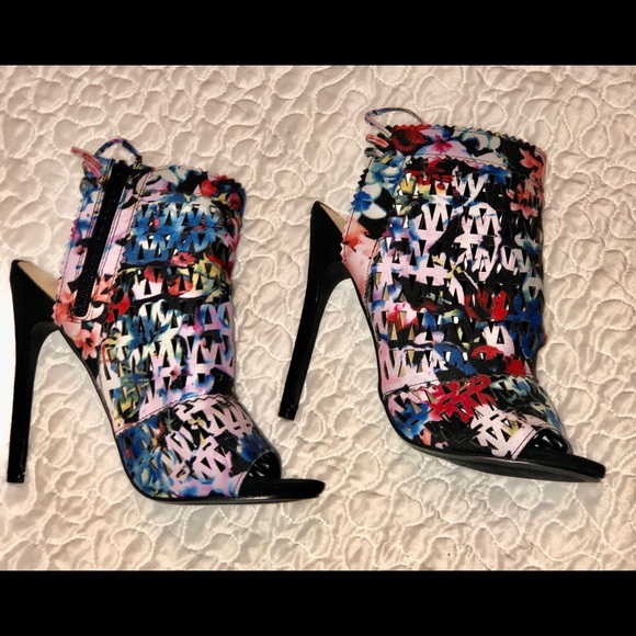 NWOT Justfab Robyn cutout open toe heeled sandals - Picture 7 of 10